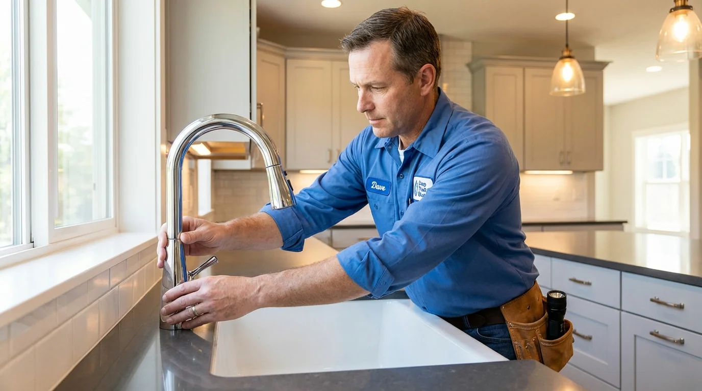 Kitchen faucet installation by Johns Plumbing LLC in Voorhees